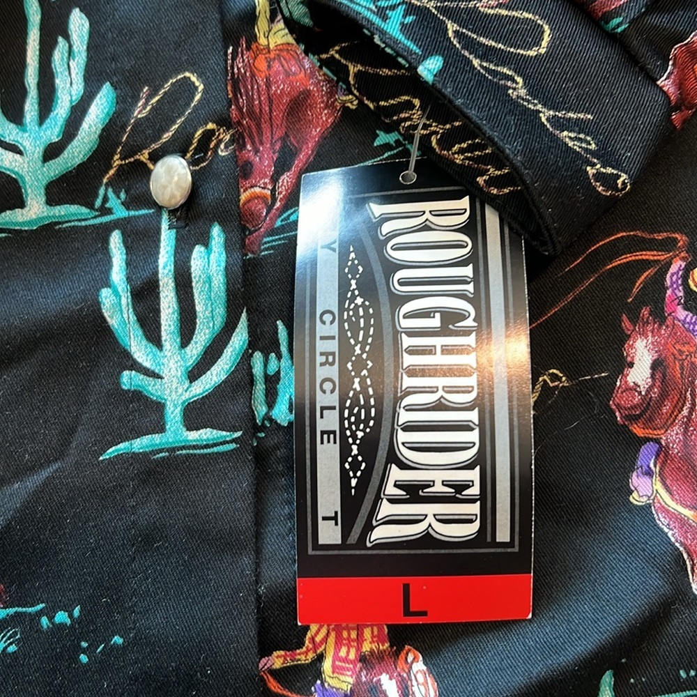 Rough Rider - large button up shirt, rodeo, cactus - Picture 7 of 7
